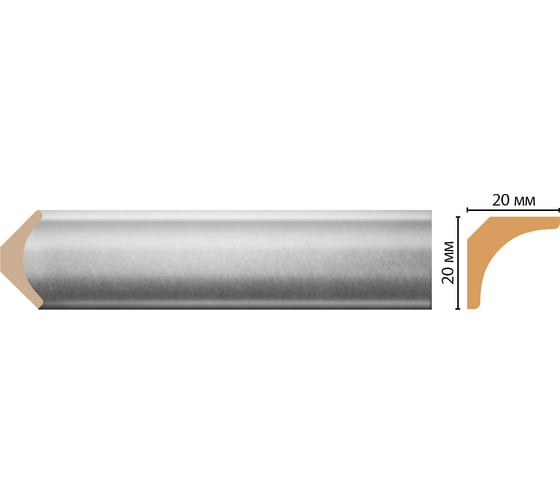 Плинтус потолочный Decomaster 20x20x2400 мм D133-375 ДМ