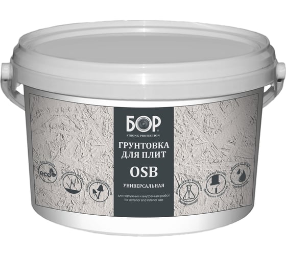 Универсальная грунтовка для плит OSB Бор (ведро; 1,4 кг) 4690417096046