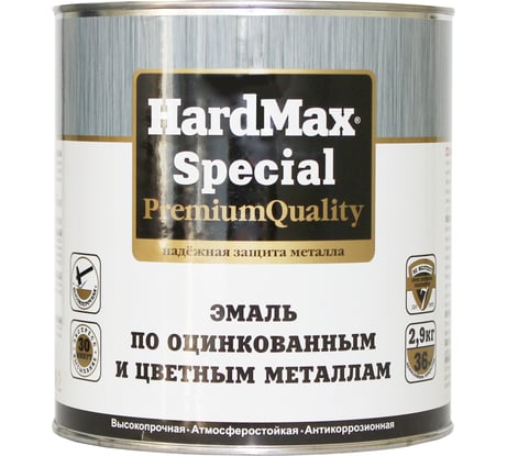 Эмаль по оцинкованным и цветным металлам HardMax SPECIAL (RAL 8017 шоколадный; банка 2,9 кг) 4690417088072
