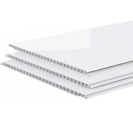 Панель LXL ПВХ белая глянцевая (10 шт, 0,25 м Х 3,0 м Х 8 мм) 10.02.08.25.300