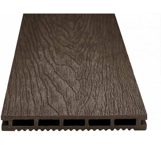 Доска Groentec 150-18-3000 мм, шовная пустотелая, с тиснением 3D Ш (шлифованная) шоколад TDEСНP3D 150-18-3000