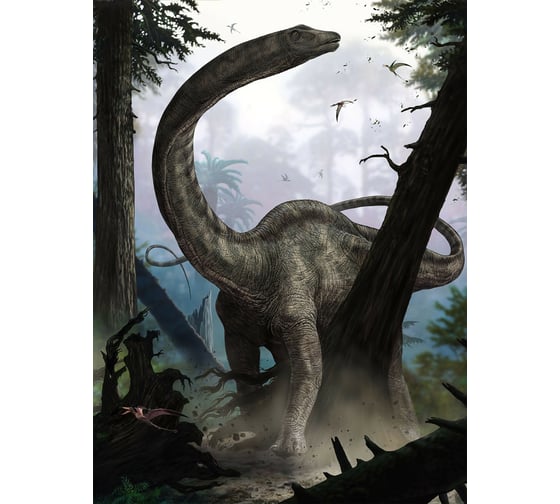 Фотообои флизелиновые Komar "Реббахизавр (Rebbachisaurus)" 184x248 см XXL2-531