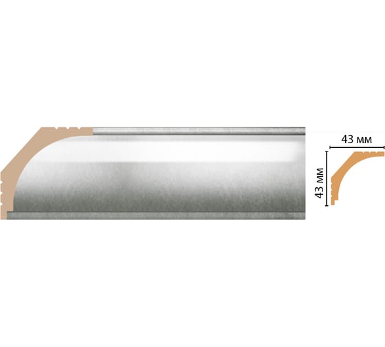 Плинтус Decomaster ШК 36 43x43x2400 мм D109-375
