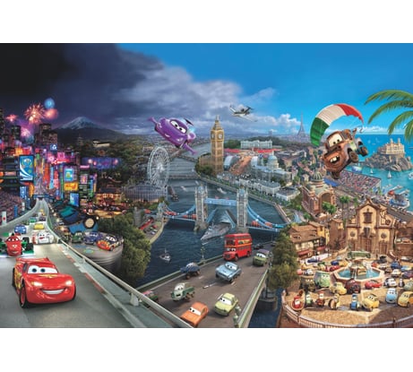 Фотообои бумажные Komar Disney "Мир тачек" 368x254 см 8-400