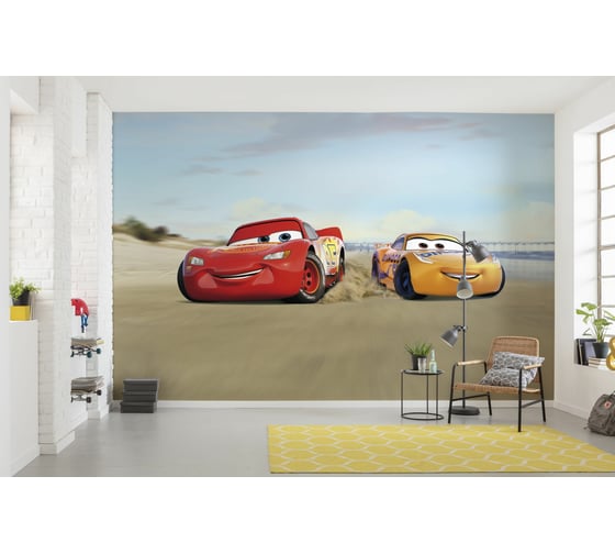 Фотообои бумажные Komar Disney "Тачки:гонки на пляже" 368x254 см 8-4100