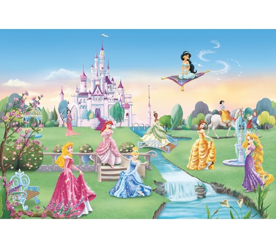 Фотообои бумажные Komar Disney "Замок принцесс" 368 смх2.54 м 8-414