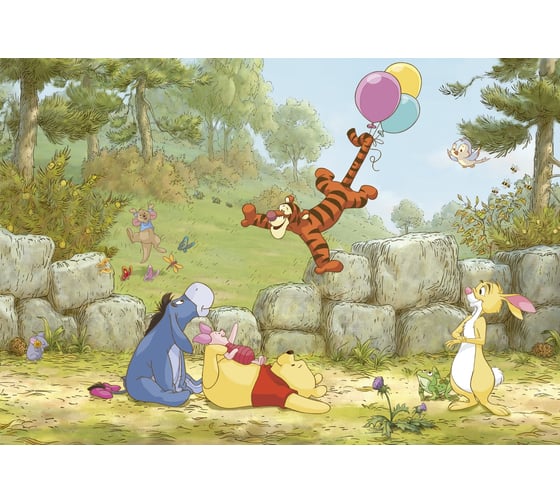Фотообои бумажные Komar Disney "Винни-Пух Воздухоплавание" 368x254 cм 8-460