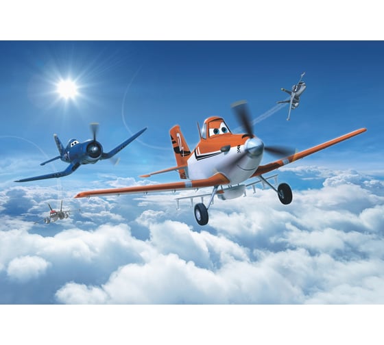 Фотообои бумажные Komar Disney "Самолеты Над облаками" 368x254 cм 8-465