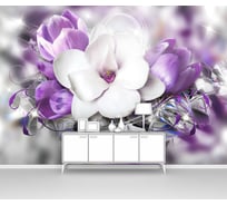 Фотообои ООО Первое ателье 3d абстракции цветы "Крупный цветок прекрасной сакуры со стразами" 145х100 см pw94427-1