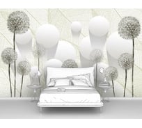 Фотообои абстракции цветы ООО Первое ателье "Монохромная абстракция из цветов и кругов" 400x250 ШxВ pw95755-4