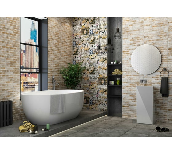 Панно LB CERAMICS Брикстори (многоцветный; 30x60 см; мужчина; комплект из 2 шт.) СК000037301