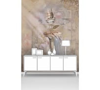 Фотообои ООО Первое ателье абстракции "Абстрактная фреска с железным цветком-городом" 200x250 см pw28534