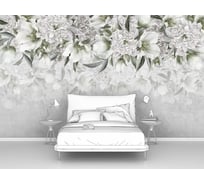 Фотообои ООО Первое ателье цветы лофт "Цветочная гирлянда по верху на штукатурке", 300x180 см pw141444-3