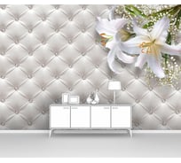 Фотообои 3d абстракции цветы ООО Первое ателье "Живые лилии на фоне кожаной стяжки" 200x140 ШxВ pw73841-2