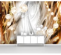 Фотообои 3D ООО Первое ателье "Драгоценные камни на фоне шелковой ткани" (абстракции; 200x140 см) pw94009-2