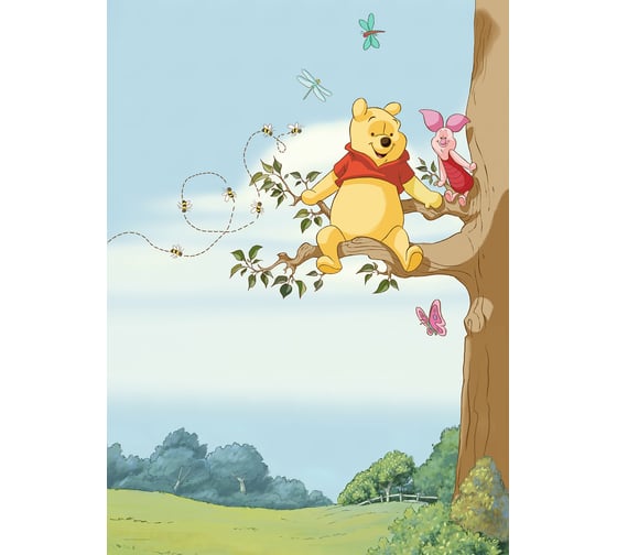 Фотообои бумажные Komar Disney "Винни-Пух на дереве" 184x254 см 4-4116