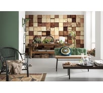 Фотообои бумажные Komar "Древесные кубики" 368x254 см 8-978