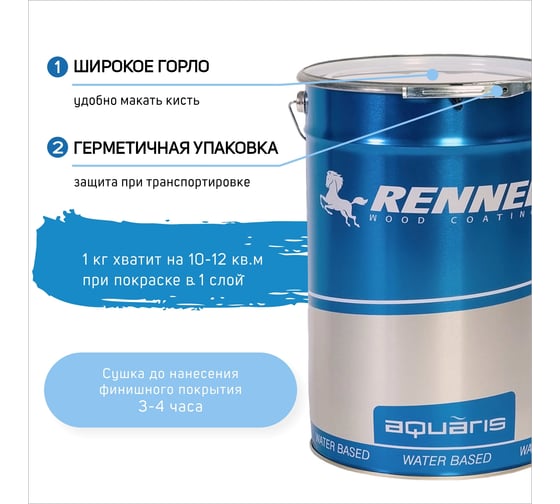 Пропитка-антисептик для древесины RENNER YM С101 5 кг 5-101