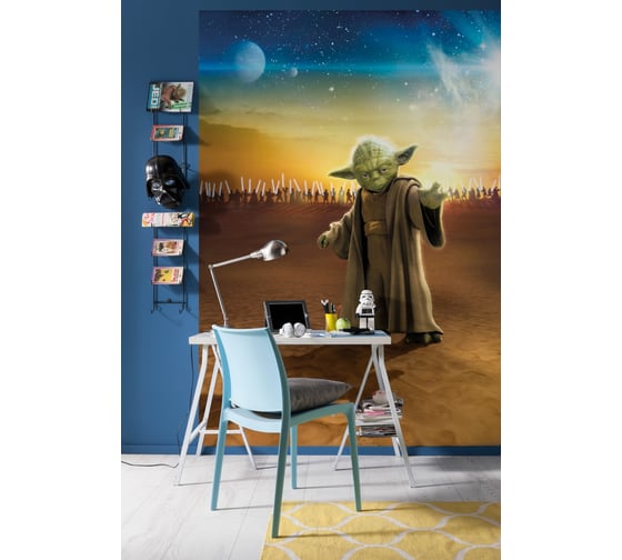 Фотообои бумажные Komar STARWARS "ЗВЕЗДНЫЕ ВОЙНЫ Мастер Йода" 184x254 см 4-442 1