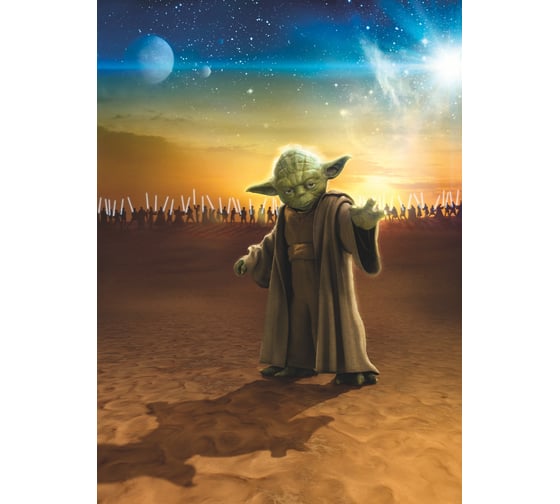 Фотообои бумажные Komar STARWARS "ЗВЕЗДНЫЕ ВОЙНЫ Мастер Йода" 184x254 см 4-442