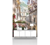 Фотообои ООО Первое ателье "Вид с балкона на узкую улочку старинного города с балконами в цветах" 100х150 см pw28426-1