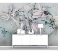 Фотообои ООО Первое ателье "Цветы на поверхности в стиле флюид арт, fluid art" (лофт; 300x210 см) pw143027-3