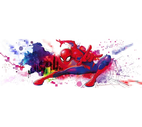 Фотообои бумажные Komar MARVEL "Человек-Паук Граффити" 368х127 см 4-4123