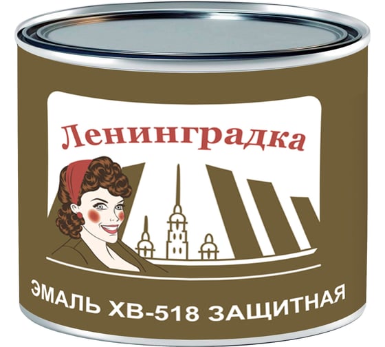 Эмаль ЛЕНИНГРАДКА ХВ-518 (1,8 кг; белая) УТ000011963