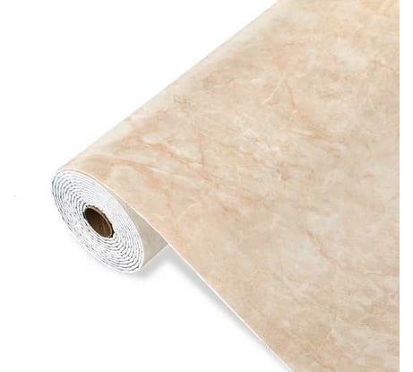 Самоклеящаяся интерьерная панель пвх Центурион 3000x600x2 мм травертин крем матовый 81637