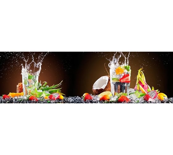 Панель для кухонного фартука ФАРТУКОФФ глянцевая "ФФ - 46", 2000x600x1,0 мм, Фотопечать 35010460402 1