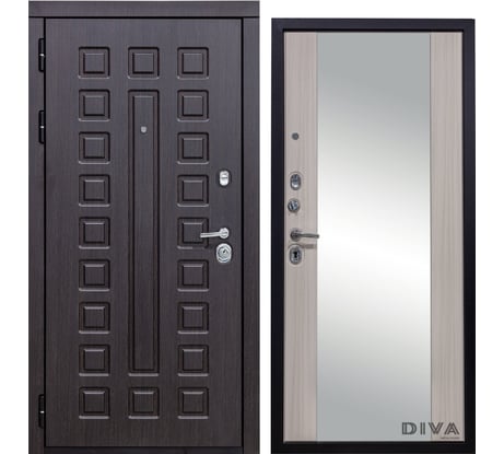Дверь DIVA МД-30 Зеркало 2050x960 мм Левая Венге-Сандал УТ-00072441