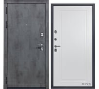 Дверь DIVA МД-35 2050x860 мм Левая Бетон-Н10 Белый Софт УТ-00074541