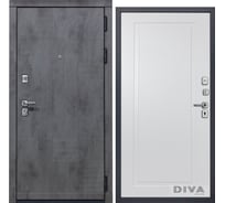 Дверь DIVA МД-35 2050x960 мм Правая Бетон-Н10 Белый Софт УТ-00074544