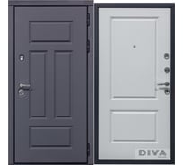 Дверь DIVA МД-47 2050x860 мм Правая Ясень графит-Белый 4785-1143