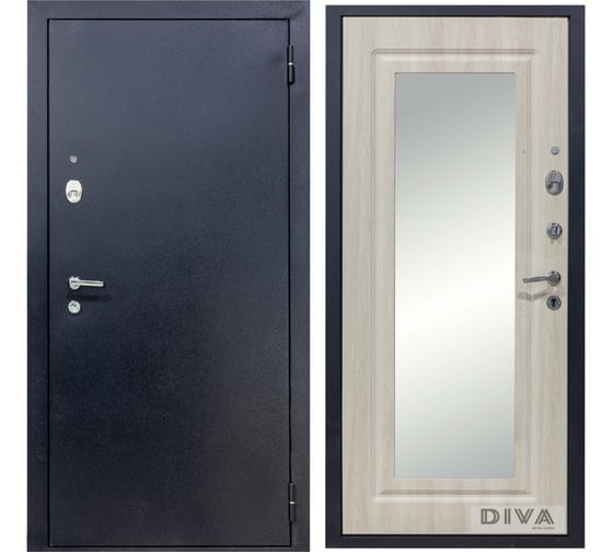 Дверь DIVA 510 Зеркало 2050x860 мм Правая Титан-Дуб фил УТ-00074484