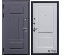 Дверь DIVA МД-47 2050x960 мм Левая Ясень графит-Белый 4791-1144