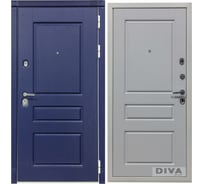 Дверь DIVA МД-45 2050x860 мм Правая Роял синий - Софт Белый 4585-1091