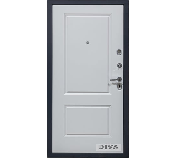 Дверь DIVA МД-47 2050x960 мм Правая Ясень графит-Белый 4795-1145