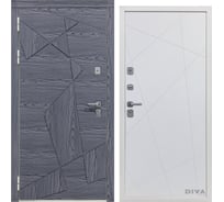 Дверь DIVA 97/3 2050x960 мм Левая Графит-Д11 Белый УТ-00074552