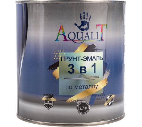 Грунт-эмаль Aqualit 3 в 1 красная, 2.7 кг pvpsz015