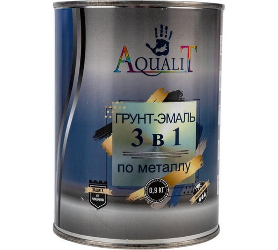 Грунт-эмаль Aqualit 3 в 1 желтая, 0.9 кг pvpsz019