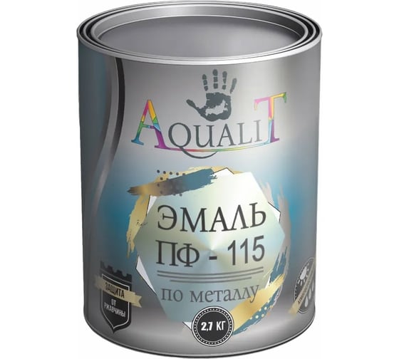 Эмаль Aqualit ПФ-115 красная, 2.7 кг pvpsz035