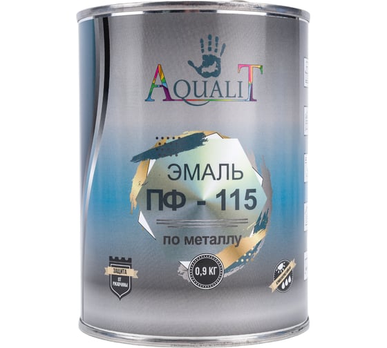 Эмаль Aqualit ПФ-115 красно-коричневая, 0.9 кг pvpsz042 1
