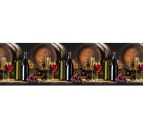 Панель для кухонного фартука ФАРТУКОФФ без дополнительного покрытия "ТП - Вино", 2000x600x0,7 мм, Термоперевод 35010150102