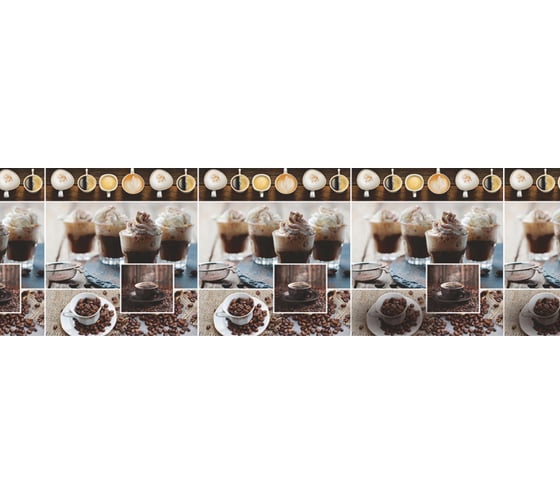 Панель для кухонного фартука ФАРТУКОФФ без дополнительного покрытия "ТП - Гляссе", 2000x600x0,7 мм, Термоперевод 35010220102 1