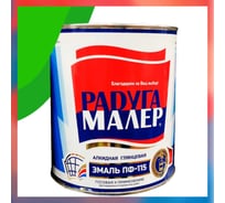 Краска быстросохнущая, атмосферостойкая Радугамалер ГОСТ ПФ-115 салатная 1,9 кг 4650001273352