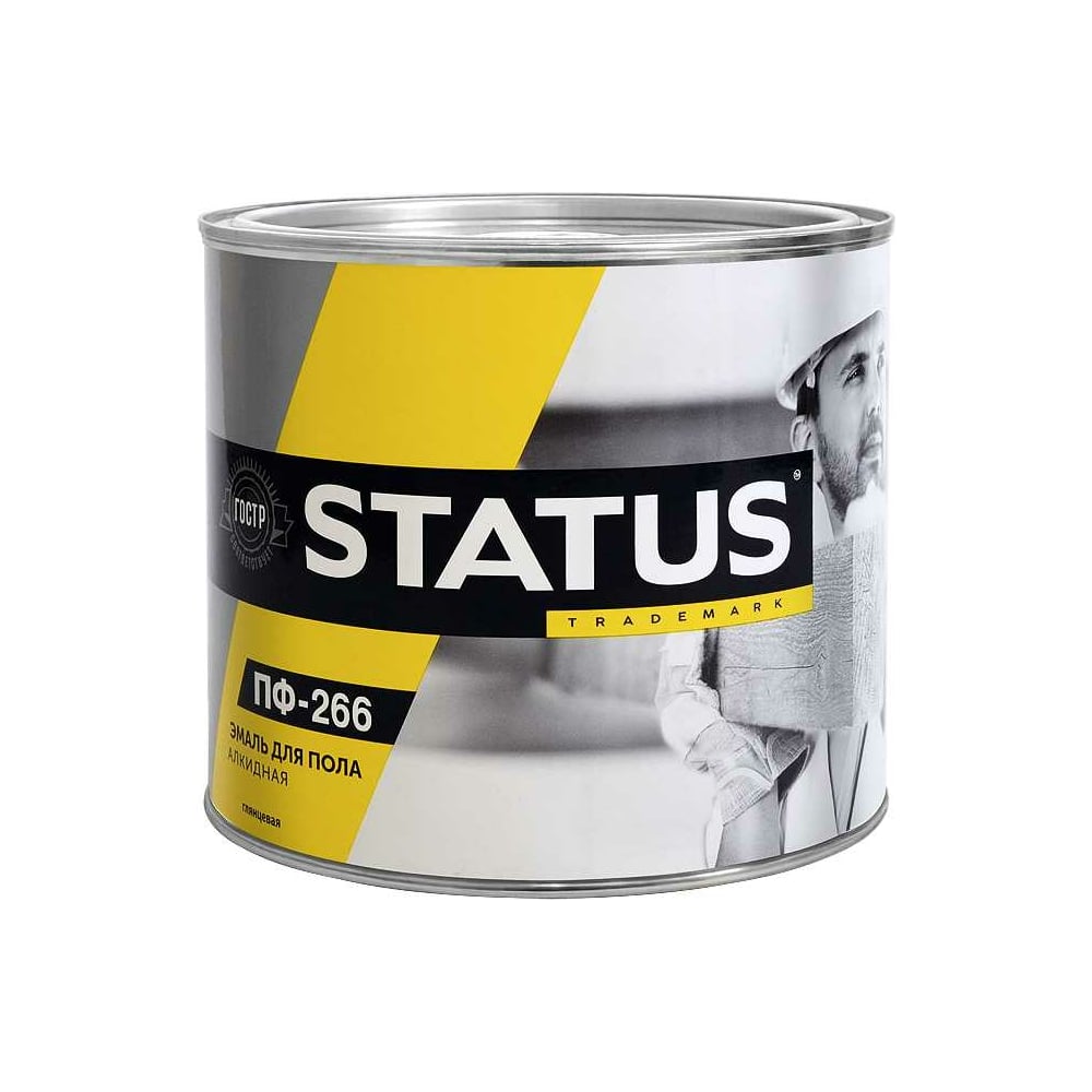 Краска для пола Радугамалер STATUS ПФ-266 золотисто-коричневая 2,6 кг ...