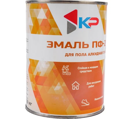 Краска для пола КР ПФ-266 золотисто-коричневая 0,9 кг 4610044290884