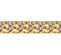 Панель для кухонного фартука ФАРТУКОФФ без дополнительного покрытия "ТП - Ледяные фрукты", 3000x600x0,7 мм, Термоперевод 35010410103