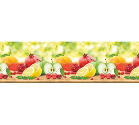 Панель для кухонного фартука ФАРТУКОФФ без дополнительного покрытия "ТП - Фрукты", 2000x600x0,7 мм, Термоперевод 35010820102